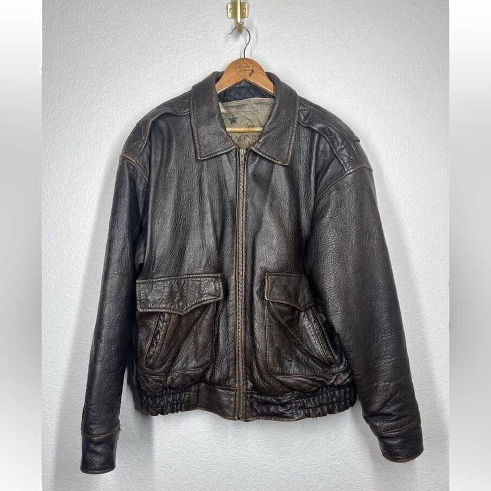 Georgetown Leather Design Blondie And Those Magnifient Mens Bomber Jacket Large
